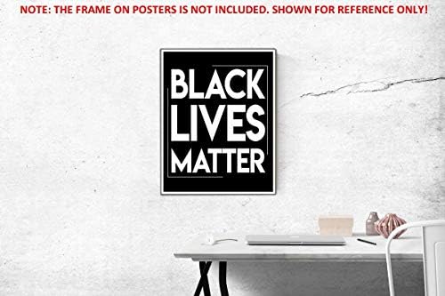 שחור חייהם משנה מוטיבציה השראה גזעית הרמוניה שוויון פוסטרים-סט של 2 קיר אמנות 11 איקס14 - [לא